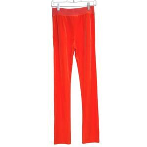 Versace Beachwear Orange Velour Slip on Lounge Pants EU 42 US Size 6 NWT